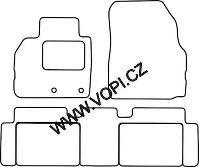 Autokoberce Renault Scenic s výklenky 2003 -> Carfit (3849)